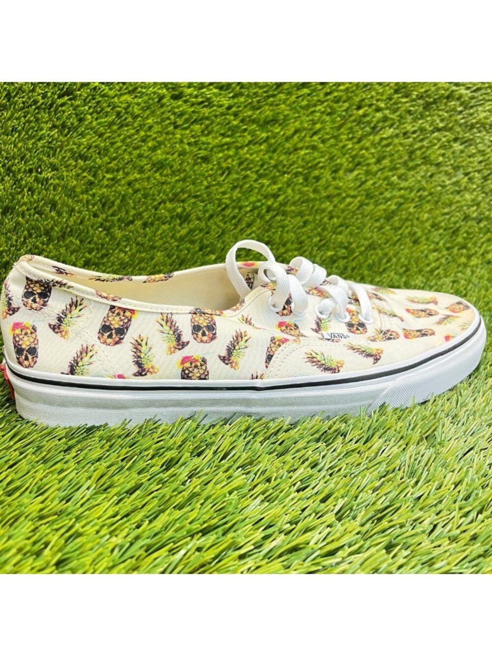 Vans Authentic Drained and Confused Mens Size 11 Cream Athletic Shoes Sneakers
